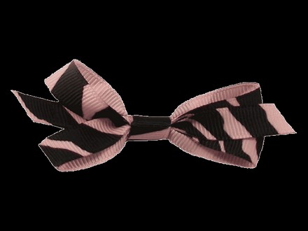 Pink Zebra Bow Small
